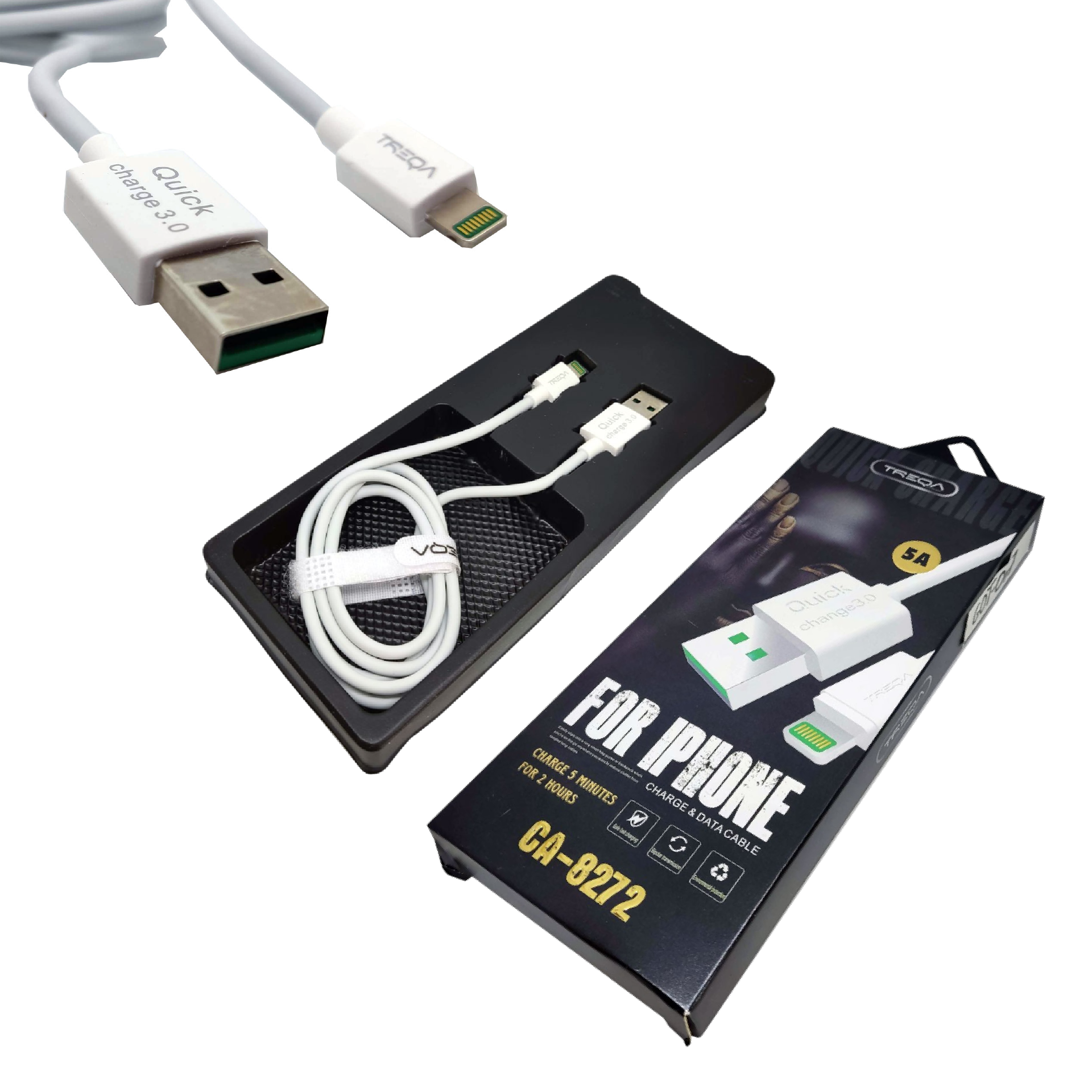 KABEL DATA TREQA CA-8272 USB IOS QUICK CHARGER 3.0 1M ORIGINAL
